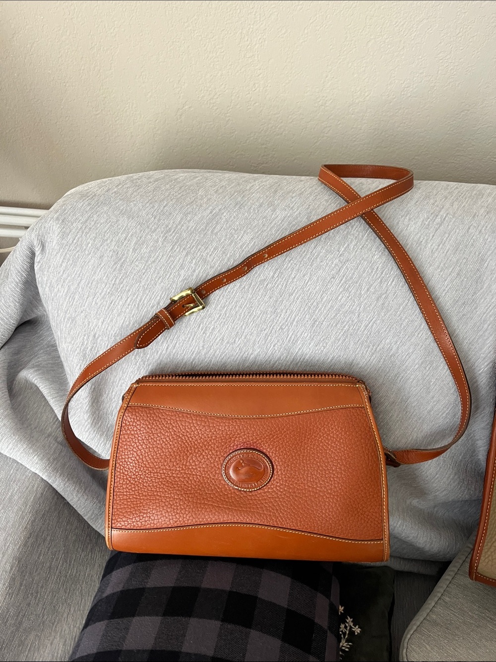 Dooney & Bourke Chestnut Brown Pebbled Leather Crossbody - Picture 8 of 8